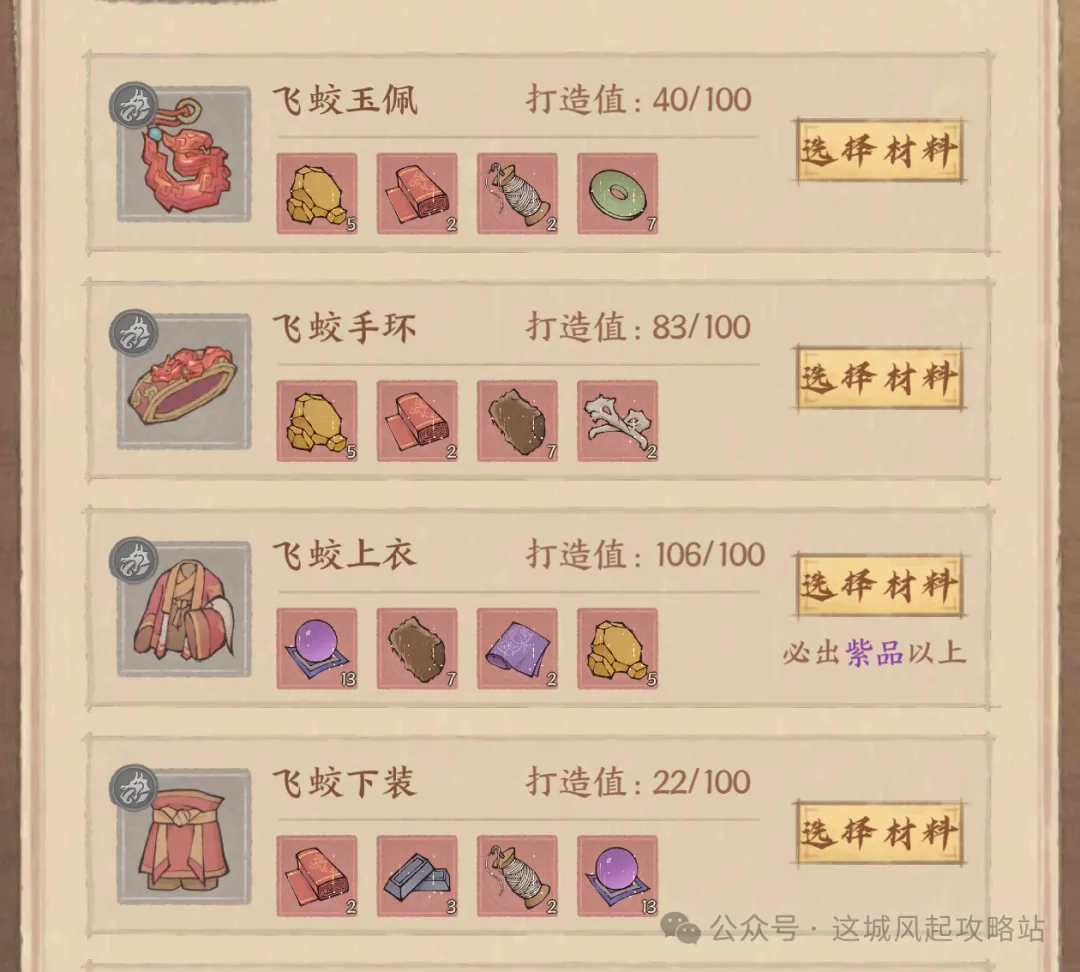 这城有良田新手四大装备分析攻略